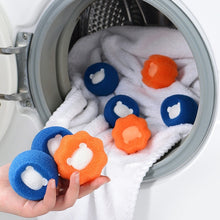 Load image into Gallery viewer, Washing Machine Laundry Ball Decontamination Hair Removal Anti-winding Cleaning Ball, Bear Blue, Bear Orange