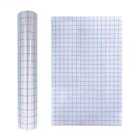 Self Adhesive Clear Lattice PVC Vinyl Positioning Transfer Film, 2 PCS 30cm x 100cm, 30cm x 500cm