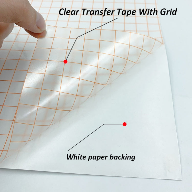 Self Adhesive Clear Lattice PVC Vinyl Positioning Transfer Film