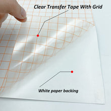 Load image into Gallery viewer, Self Adhesive Clear Lattice PVC Vinyl Positioning Transfer Film