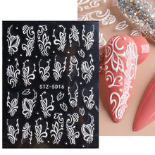 Load image into Gallery viewer, 5D Three-dimensional Carved Nail Art Stickers Rose Pattern Embossed Nail Stickers, Stz-5D09, Stz-5D10, Stz-5D11, Stz-5D12, Stz-5D13, Stz-5D14, Stz-5D15, Stz-5D16