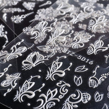 Load image into Gallery viewer, 5D Three-dimensional Carved Nail Art Stickers Rose Pattern Embossed Nail Stickers, Stz-5D09, Stz-5D10, Stz-5D11, Stz-5D12, Stz-5D13, Stz-5D14, Stz-5D15, Stz-5D16