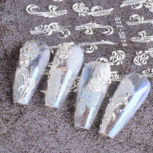 Load image into Gallery viewer, 5D Three-dimensional Carved Nail Art Stickers Rose Pattern Embossed Nail Stickers, Stz-5D09, Stz-5D10, Stz-5D11, Stz-5D12, Stz-5D13, Stz-5D14, Stz-5D15, Stz-5D16