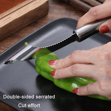Load image into Gallery viewer, 10 PCS Stainless Steel Pepper Seed Decator Fruit Kernel Knife, Round Handle, Diplonema Handle