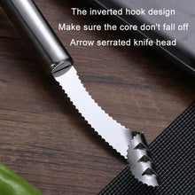 Load image into Gallery viewer, 10 PCS Stainless Steel Pepper Seed Decator Fruit Kernel Knife, Round Handle, Diplonema Handle