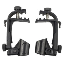 Load image into Gallery viewer, 2 PCS  Adjustable Clip On Drum Rim Shock Mount Microphone Mic Clamp Holder, M00661