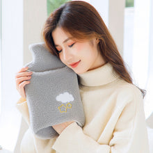 Load image into Gallery viewer, Detachable Washing Cloth Cover Rubber Hot Water Bag Can Be Intervened, Pink Rabbit 2000ML, Gray Clouds 2000ML, Blue Bears 2000ML, Green Star Rabbit 2000ML, Pink Rabbit 1000ML, Gray Clouds 1000ML, Blue Bear 1000ML, Green Star Rabbit 1000ML