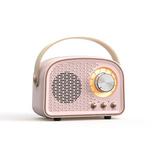Load image into Gallery viewer, DW21 Vintage Radio BT Speaker Support TF Card/U Disk to Play, White, Dark Green, Light Green, Pink, Wood Grain