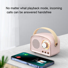 Load image into Gallery viewer, DW21 Vintage Radio BT Speaker Support TF Card/U Disk to Play, White, Dark Green, Light Green, Pink, Wood Grain