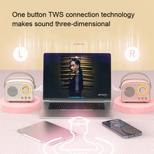 Load image into Gallery viewer, DW21 Vintage Radio BT Speaker Support TF Card/U Disk to Play, White, Dark Green, Light Green, Pink, Wood Grain