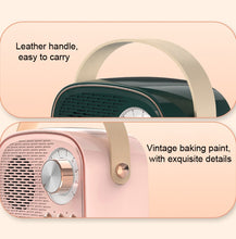 Load image into Gallery viewer, DW21 Vintage Radio BT Speaker Support TF Card/U Disk to Play, White, Dark Green, Light Green, Pink, Wood Grain