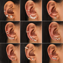 Load image into Gallery viewer, Simple Small Drilling Lug Clip Geometric Zircon Earrings, DZ-523, DZ-522, DZ-521, DZ-520, DZ-519, DZ-518, DZ-517, DZ-516, DZ-515, DZ-514, DZ-513, DZ-512, DZ-510, DZ-509