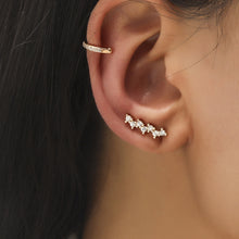 Load image into Gallery viewer, Simple Small Drilling Lug Clip Geometric Zircon Earrings, DZ-523, DZ-522, DZ-521, DZ-520, DZ-519, DZ-518, DZ-517, DZ-516, DZ-515, DZ-514, DZ-513, DZ-512, DZ-510, DZ-509