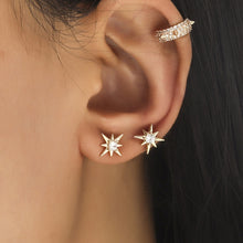 Load image into Gallery viewer, Simple Small Drilling Lug Clip Geometric Zircon Earrings, DZ-523, DZ-522, DZ-521, DZ-520, DZ-519, DZ-518, DZ-517, DZ-516, DZ-515, DZ-514, DZ-513, DZ-512, DZ-510, DZ-509
