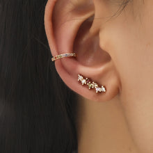 Load image into Gallery viewer, Simple Small Drilling Lug Clip Geometric Zircon Earrings, DZ-523, DZ-522, DZ-521, DZ-520, DZ-519, DZ-518, DZ-517, DZ-516, DZ-515, DZ-514, DZ-513, DZ-512, DZ-510, DZ-509