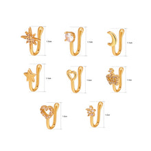 Load image into Gallery viewer, U-shaped Nose Clip Copper Inlaid With Zircon Nose Decoration, Color: G-189 Silver, G-364 Gold, G-365 Silver, G-247 Gold, G-248 Silver, G-251 Gold, G-252 Silver, G-253 Gold, G-254 Silver, G-235 Gold, G-236 Silver, G-231 Gold, G-232 Silver, G-249 Gold   ...