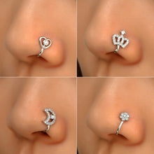 Load image into Gallery viewer, U-shaped Nose Clip Copper Inlaid With Zircon Nose Decoration, Color: G-189 Silver, G-364 Gold, G-365 Silver, G-247 Gold, G-248 Silver, G-251 Gold, G-252 Silver, G-253 Gold, G-254 Silver, G-235 Gold, G-236 Silver, G-231 Gold, G-232 Silver, G-249 Gold   ...