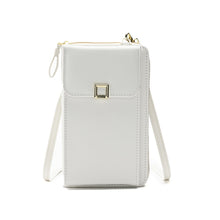 Load image into Gallery viewer, Ladies Cross-body Shoulder Bag Long Purse Mobile Phone Bag, Style 2 White, Style 2 Yellow, Style 2 Black, Style 2 Light Purple, Style 2 Apricot