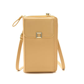 Ladies Cross-body Shoulder Bag Long Purse Mobile Phone Bag, Style 2 White, Style 2 Yellow, Style 2 Black, Style 2 Light Purple, Style 2 Apricot