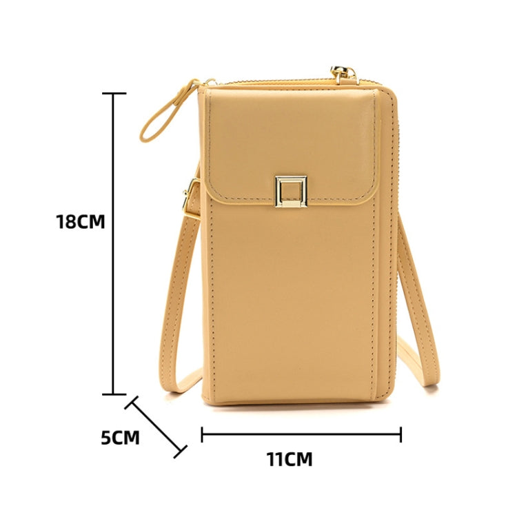 Ladies Cross-body Shoulder Bag Long Purse Mobile Phone Bag, Style 2 White, Style 2 Yellow, Style 2 Black, Style 2 Light Purple, Style 2 Apricot