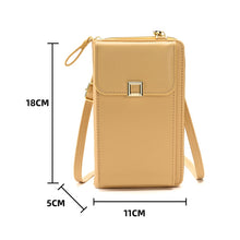 Load image into Gallery viewer, Ladies Cross-body Shoulder Bag Long Purse Mobile Phone Bag, Style 2 White, Style 2 Yellow, Style 2 Black, Style 2 Light Purple, Style 2 Apricot