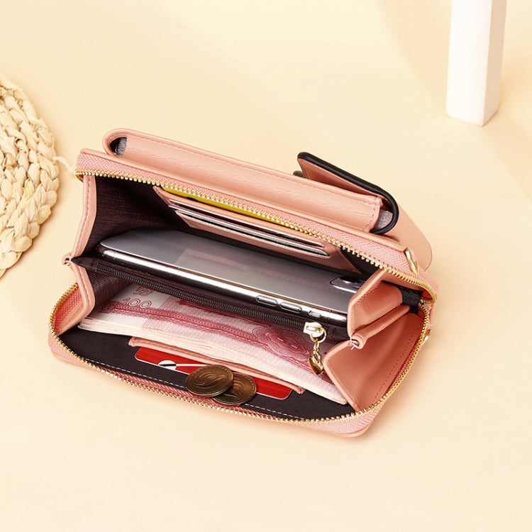 Shoulder Crossbody Bag Large Capacity Ladies Long Purse Mobile Phone Bag, Style 3 Blue, Style 3 Black, Style 3 Pink, Style 3 Apricot, Style 3 Yellow, Style 3 Red