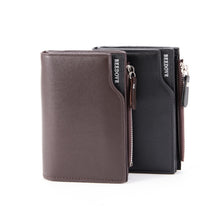 Load image into Gallery viewer, BEEDOVR 9902 Men Short Wallet Multi-card Zipper ID Bag, BEEDOVR 9902 Black, BEEDOVR 9902 Brown