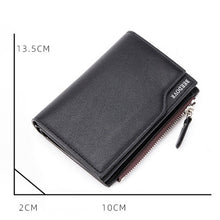 Load image into Gallery viewer, BEEDOVR 9902 Men Short Wallet Multi-card Zipper ID Bag, BEEDOVR 9902 Black, BEEDOVR 9902 Brown