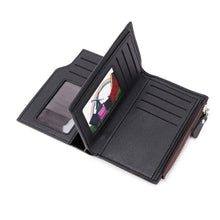 Load image into Gallery viewer, BEEDOVR 9902 Men Short Wallet Multi-card Zipper ID Bag, BEEDOVR 9902 Black, BEEDOVR 9902 Brown
