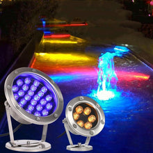 Load image into Gallery viewer, LED Underwater Light Pool Fish Pond Fountain Waterproof Landscape Light, 3W, 6W, 9W, 12W, 18W, 24W