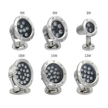 Load image into Gallery viewer, LED Underwater Light Pool Fish Pond Fountain Waterproof Landscape Light, 3W, 6W, 9W, 12W, 18W, 24W