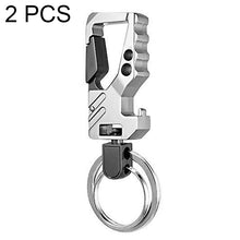 Load image into Gallery viewer, 2 PCS QP-131 Multifunctional Double Ring Car Keychain Bottle Opener Carabiner