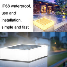 Load image into Gallery viewer, TS-S5306 Outdoor Solar Column Head Lamp IP68 Waterproof Lawn Yard Light, Style:, Three Color Switch, RGB Gradient + Color Fixing