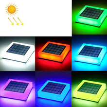 Load image into Gallery viewer, TS-S5306 Outdoor Solar Column Head Lamp IP68 Waterproof Lawn Yard Light, Style:, Three Color Switch, RGB Gradient + Color Fixing