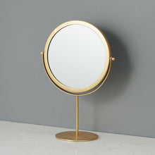 Load image into Gallery viewer, Desktop Makeup Mirror Simple Portable Mirror Rotating Dressing Mirror,Style:, Gold High Model, Gold Stand Model, Black High Model, Black Stand Model