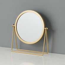 Load image into Gallery viewer, Desktop Makeup Mirror Simple Portable Mirror Rotating Dressing Mirror,Style:, Gold High Model, Gold Stand Model, Black High Model, Black Stand Model