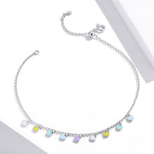 Load image into Gallery viewer, SCT020 Rainbow Love Silver Anklet S925 Silver Anklet, SCT020