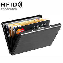 Load image into Gallery viewer, ZT-1563 RFID Anti-theft Aluminum Alloy Multi-compartment Business Card Case Card Holder, Black, Silver