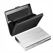 Load image into Gallery viewer, ZT-1563 RFID Anti-theft Aluminum Alloy Multi-compartment Business Card Case Card Holder, Black, Silver