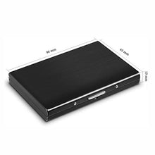 Load image into Gallery viewer, ZT-1563 RFID Anti-theft Aluminum Alloy Multi-compartment Business Card Case Card Holder, Black, Silver