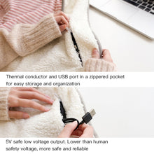 Load image into Gallery viewer, AI-540 72x115cm USB Body Warmer Blanket Office Heater Electric Heating Shawl, 72x115cm Pink Rabbit Stripes, 72x115cm Khaki Elk Stripes, 72x115cm Green, 72x115cm Pink, 72x115cm Gray Cat Stripes