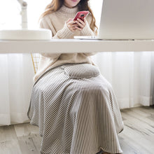 Load image into Gallery viewer, AI-540 72x115cm USB Body Warmer Blanket Office Heater Electric Heating Shawl, 72x115cm Pink Rabbit Stripes, 72x115cm Khaki Elk Stripes, 72x115cm Green, 72x115cm Pink, 72x115cm Gray Cat Stripes