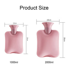 Load image into Gallery viewer, Large Explosion-proof Water-injected PVC Warm Water Bag, Spec:, 1000ml (Light Pink), 1000ml (Leather Pink), 1000ml (Orange), 1000ml (Bean Green), 1000ml (Light Gray), 1000ml (Dark Gray), 1000ml (Navy Blue), 1000ml (Sky Blue), 2000ml (Light Pink)       ...