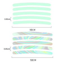Load image into Gallery viewer, 20pcs /Set Car Rainbow Wheel Hub Reflective Stickers Tire Luminous Warning Decoration, Color: Rainbow, Rainbow, Purity