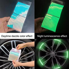 Load image into Gallery viewer, 20pcs /Set Car Rainbow Wheel Hub Reflective Stickers Tire Luminous Warning Decoration, Color: Rainbow, Rainbow, Purity