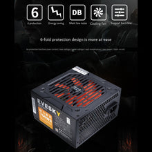 Load image into Gallery viewer, EVESKY  700WS  ATX 12V Computer Power Supply With 12cm Fan, 700WS