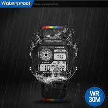 Load image into Gallery viewer, SYNOKE 9619C Nylon Canvas Strap Three-Ring Buckle Vintage Electronic Luminous Watch