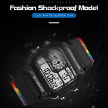 Load image into Gallery viewer, SYNOKE 9619C Nylon Canvas Strap Three-Ring Buckle Vintage Electronic Luminous Watch