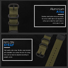 Load image into Gallery viewer, SYNOKE 9619C Nylon Canvas Strap Three-Ring Buckle Vintage Electronic Luminous Watch