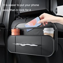Load image into Gallery viewer, Car Seat Rear Leather Multi-function Convenient Storage Bag, Storage Bag (Black)